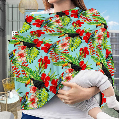 Toucan Parrot Tropical Pattern Print Baby Seat Cover
