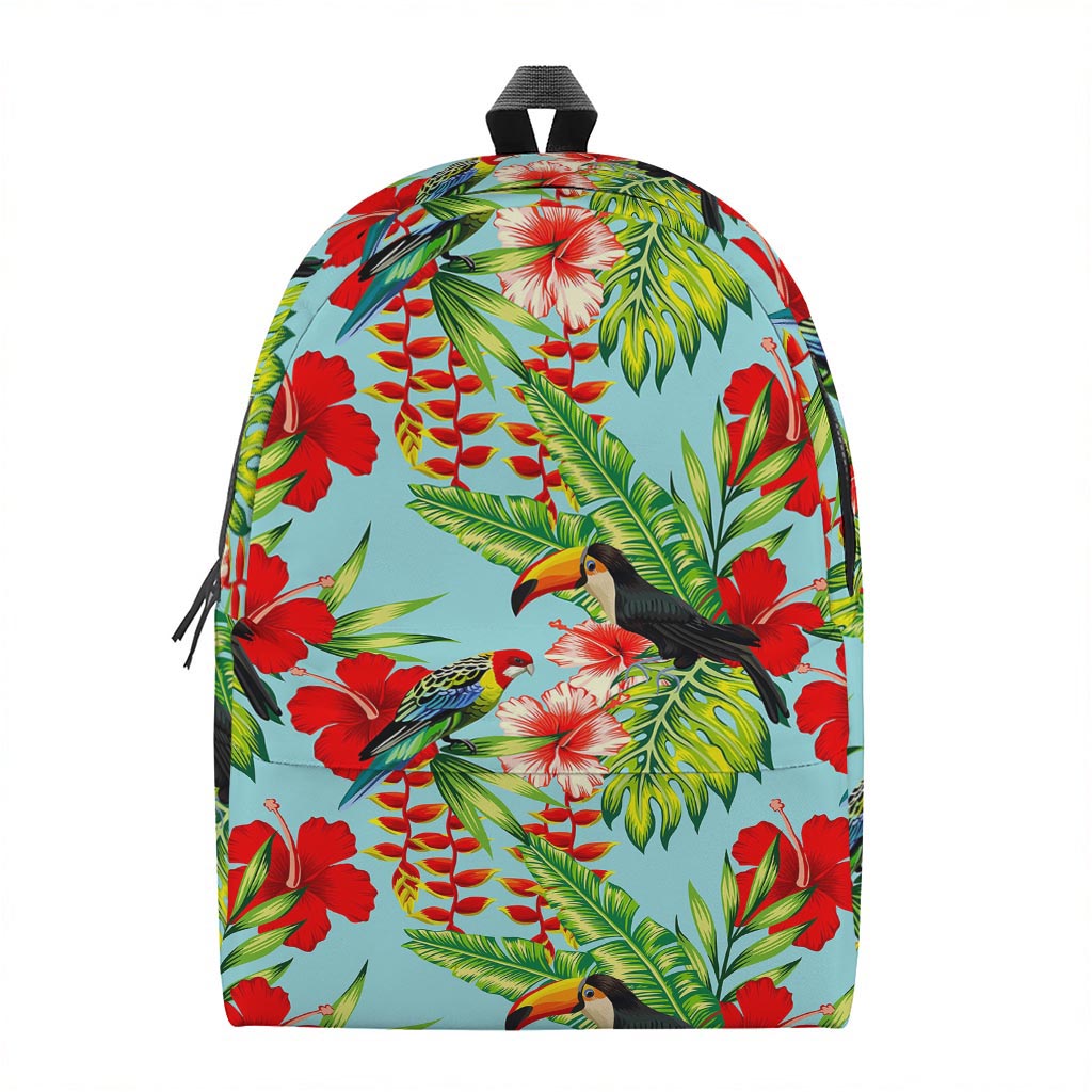 Toucan Parrot Tropical Pattern Print Backpack