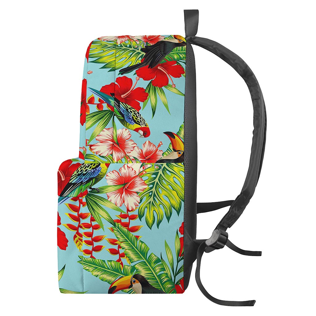 Toucan Parrot Tropical Pattern Print Backpack