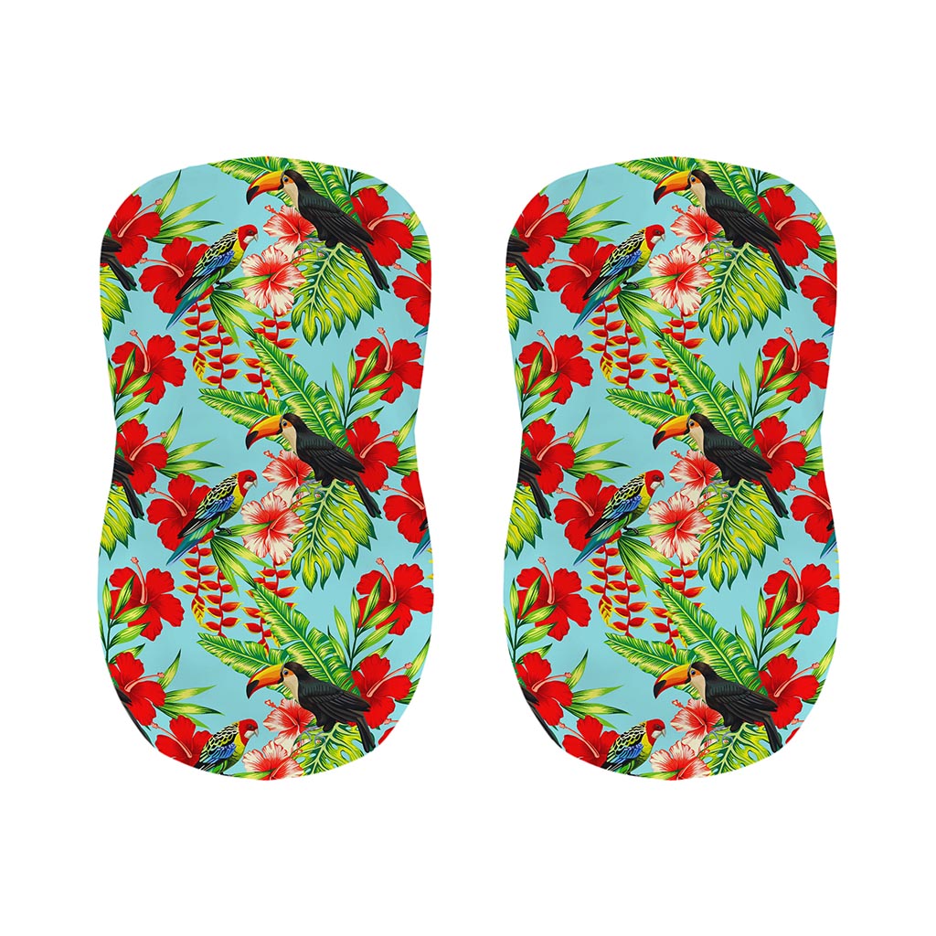 Toucan Parrot Tropical Pattern Print Bar Stool Covers