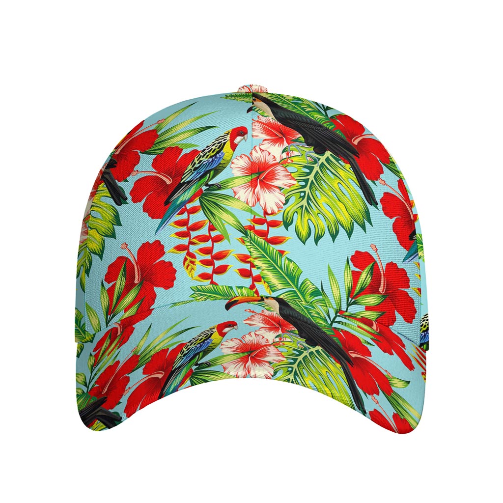 Toucan Parrot Tropical Pattern Print Baseball Cap