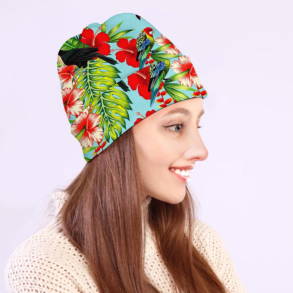 Toucan Parrot Tropical Pattern Print Beanie