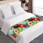 Toucan Parrot Tropical Pattern Print Bed Runner