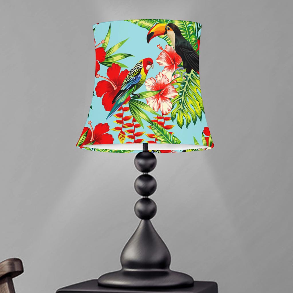 Toucan Parrot Tropical Pattern Print Bell Lamp Shade