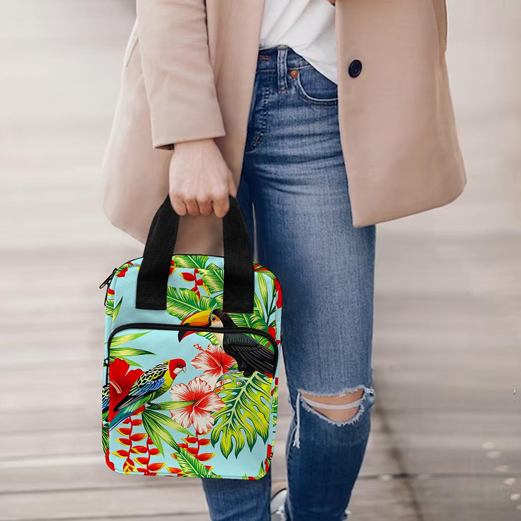 Toucan Parrot Tropical Pattern Print Bible Tote Bag
