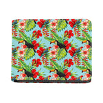 Toucan Parrot Tropical Pattern Print Bifold Wallet