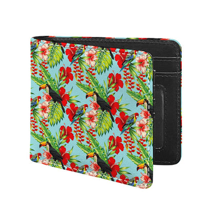 Toucan Parrot Tropical Pattern Print Bifold Wallet