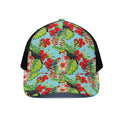 Toucan Parrot Tropical Pattern Print Black Mesh Trucker Hat