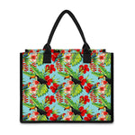 Toucan Parrot Tropical Pattern Print Canvas Tote Bag