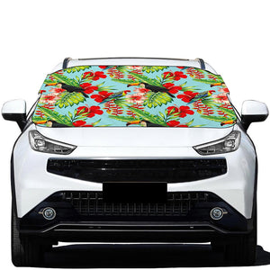 Toucan Parrot Tropical Pattern Print Car Windshield Snow Cover