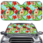 Toucan Parrot Tropical Pattern Print Car Windshield Sun Shade