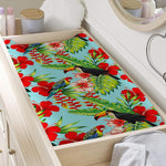 Toucan Parrot Tropical Pattern Print Changing Pad Cover
