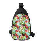 Toucan Parrot Tropical Pattern Print Chest Bag