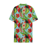 Toucan Parrot Tropical Pattern Print Cotton Hawaiian Shirt