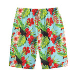 Toucan Parrot Tropical Pattern Print Cotton Shorts