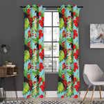 Toucan Parrot Tropical Pattern Print Curtain