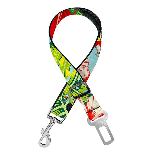Toucan Parrot Tropical Pattern Print Dog Seat Belt