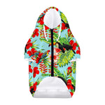 Toucan Parrot Tropical Pattern Print Dog Zip Up Hoodie