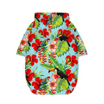 Toucan Parrot Tropical Pattern Print Dog Zip Up Hoodie