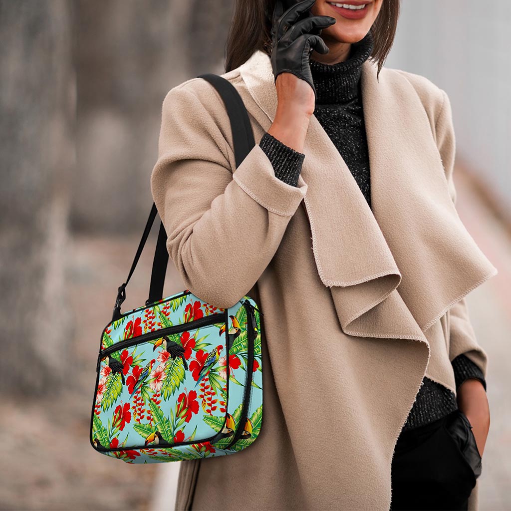 Toucan Parrot Tropical Pattern Print Double Strap Bible Bag