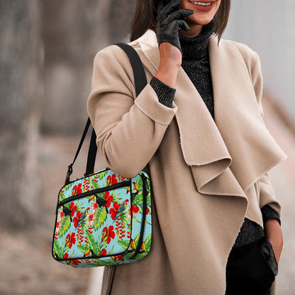 Toucan Parrot Tropical Pattern Print Double Strap Bible Bag
