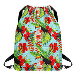 Toucan Parrot Tropical Pattern Print Drawstring Backpack