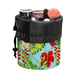 Toucan Parrot Tropical Pattern Print Drawstring Makeup Bag