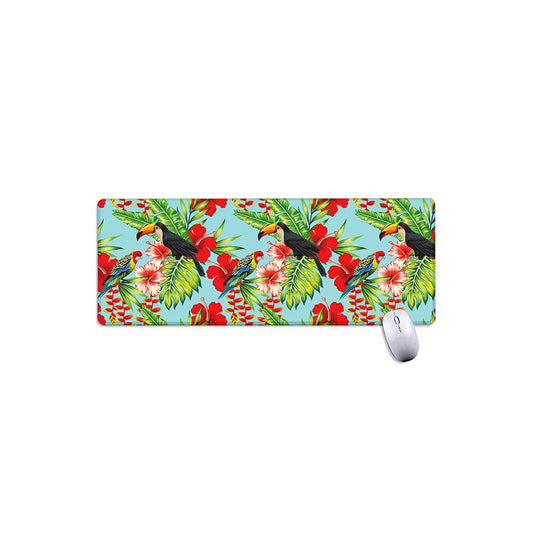 Toucan Parrot Tropical Pattern Print Extended Mouse Pad