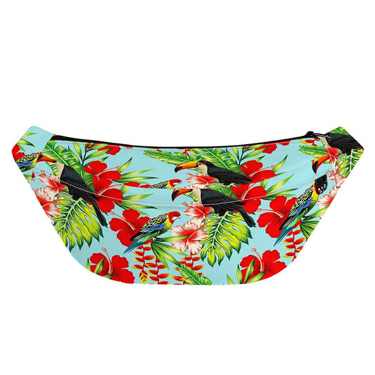 Toucan Parrot Tropical Pattern Print Fanny Pack