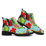 Toucan Parrot Tropical Pattern Print Flat Ankle Boots