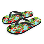 Toucan Parrot Tropical Pattern Print Flip Flops