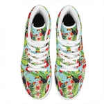 Toucan Parrot Tropical Pattern Print High Top Leather Sneakers