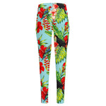 Toucan Parrot Tropical Pattern Print High-Waisted Pocket Leggings