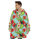 Toucan Parrot Tropical Pattern Print Hoodie Blanket