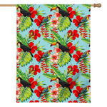 Toucan Parrot Tropical Pattern Print House Flag