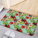 Toucan Parrot Tropical Pattern Print Indoor Door Mat