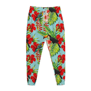 Toucan Parrot Tropical Pattern Print Jogger Pants