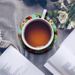 Toucan Parrot Tropical Pattern Print Leather Coaster Set