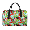 Toucan Parrot Tropical Pattern Print Leather Duffel Bag