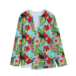 Toucan Parrot Tropical Pattern Print Long Sleeve Short Coat