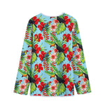 Toucan Parrot Tropical Pattern Print Long Sleeve Short Coat