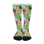 Toucan Parrot Tropical Pattern Print Long Socks