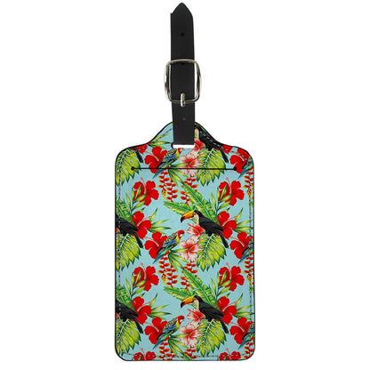 Toucan Parrot Tropical Pattern Print Luggage Tag