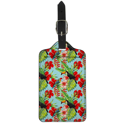 Toucan Parrot Tropical Pattern Print Luggage Tag