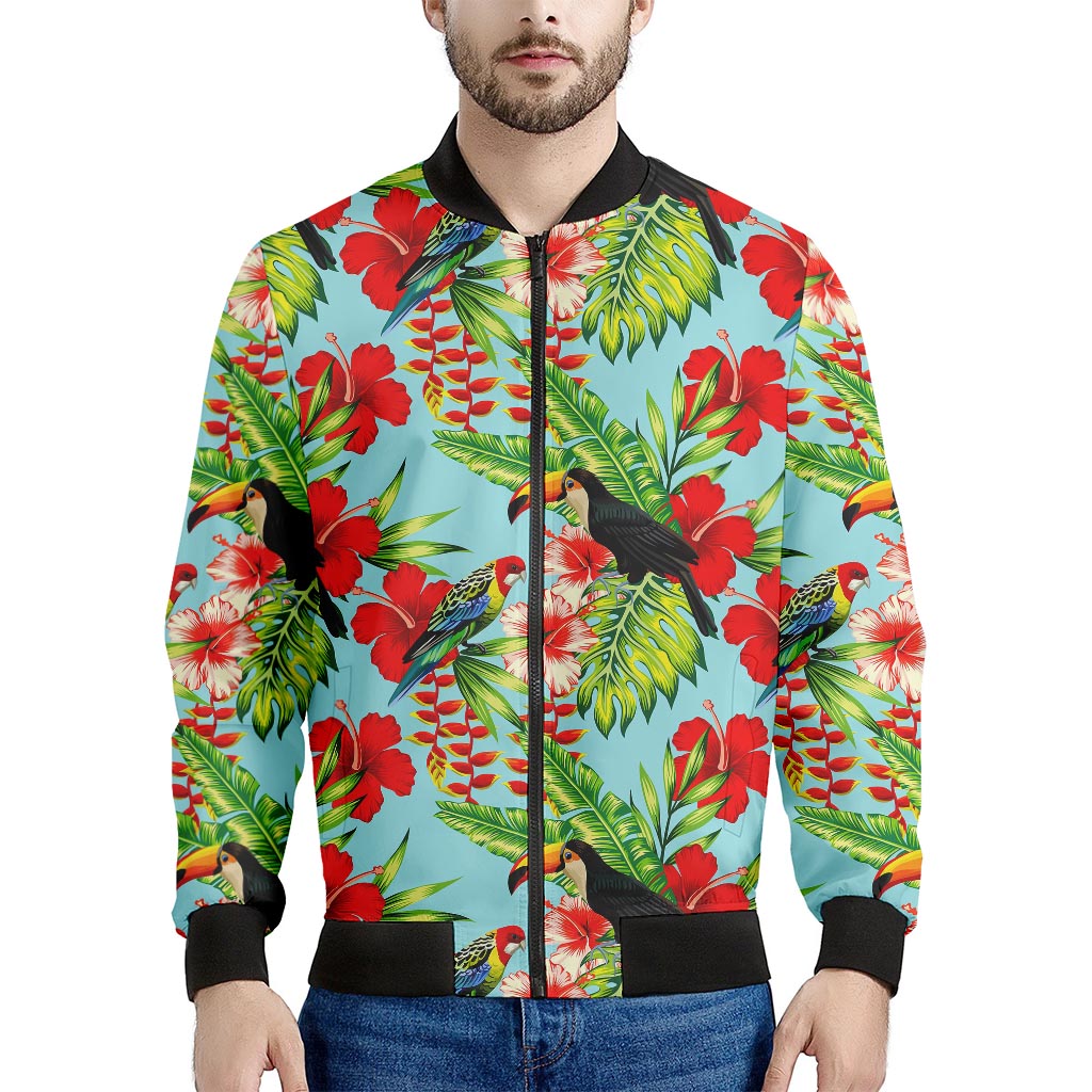 Toucan Parrot Tropical Pattern Print Men's Bomber Jacket