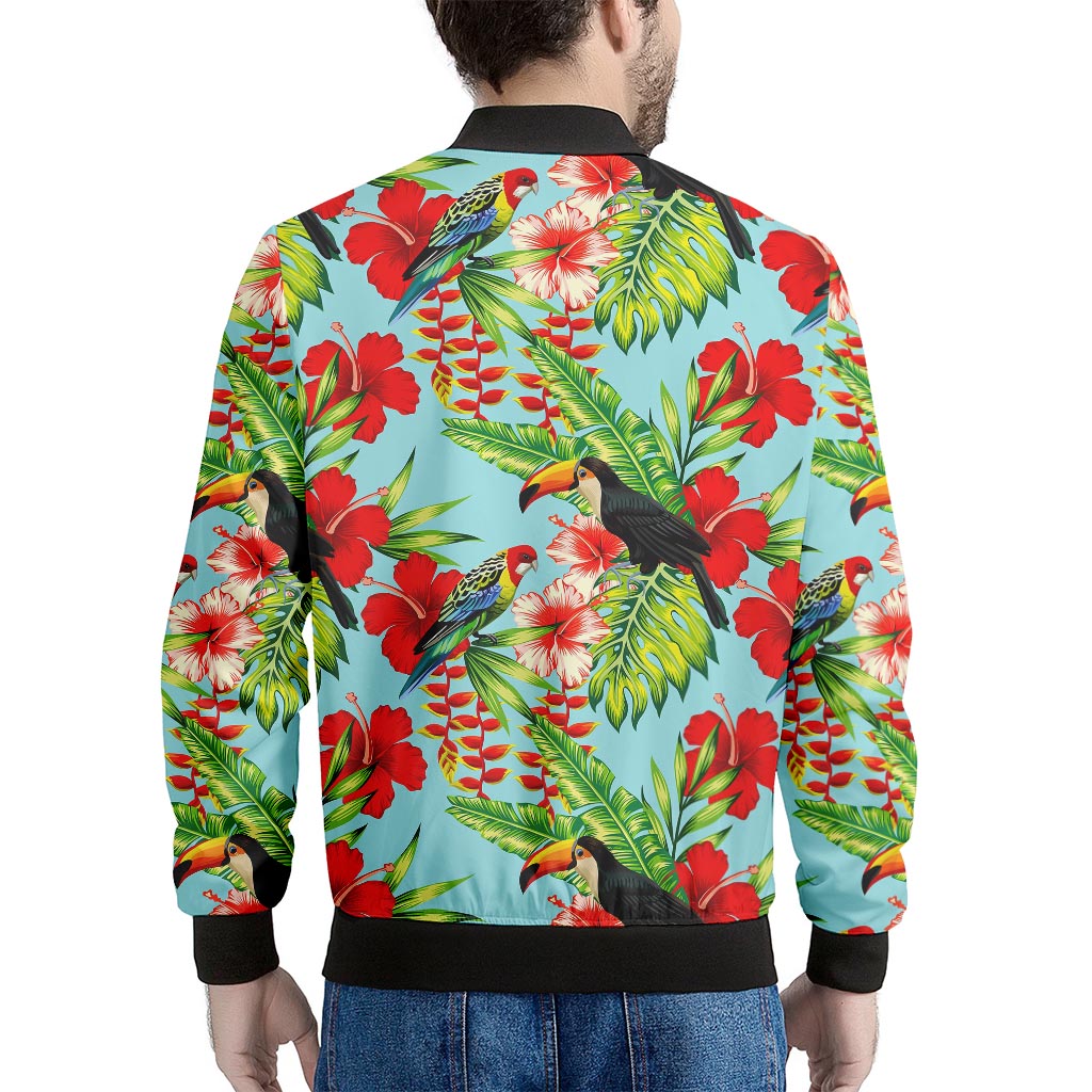 Toucan Parrot Tropical Pattern Print Men's Bomber Jacket
