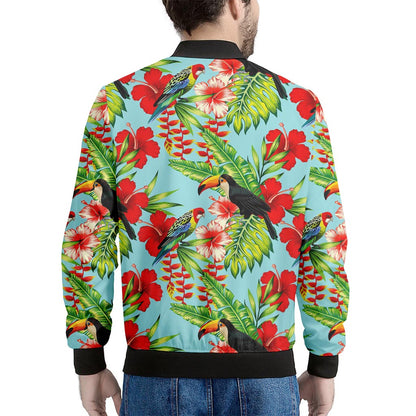 Toucan Parrot Tropical Pattern Print Men's Bomber Jacket