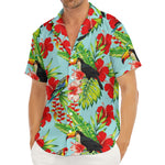 Toucan Parrot Tropical Pattern Print Men's Deep V-Neck Shirt