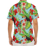 Toucan Parrot Tropical Pattern Print Men's Deep V-Neck Shirt