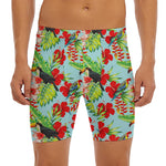 Toucan Parrot Tropical Pattern Print Men's Long Boxer Briefs